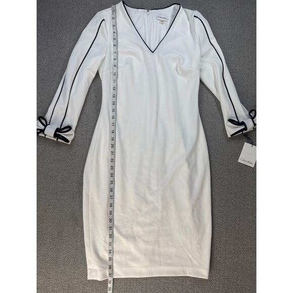 NWT Calvin Klein Dress Sheath Knee Length Career Contemporary Size 4 - Picture 10 of 12